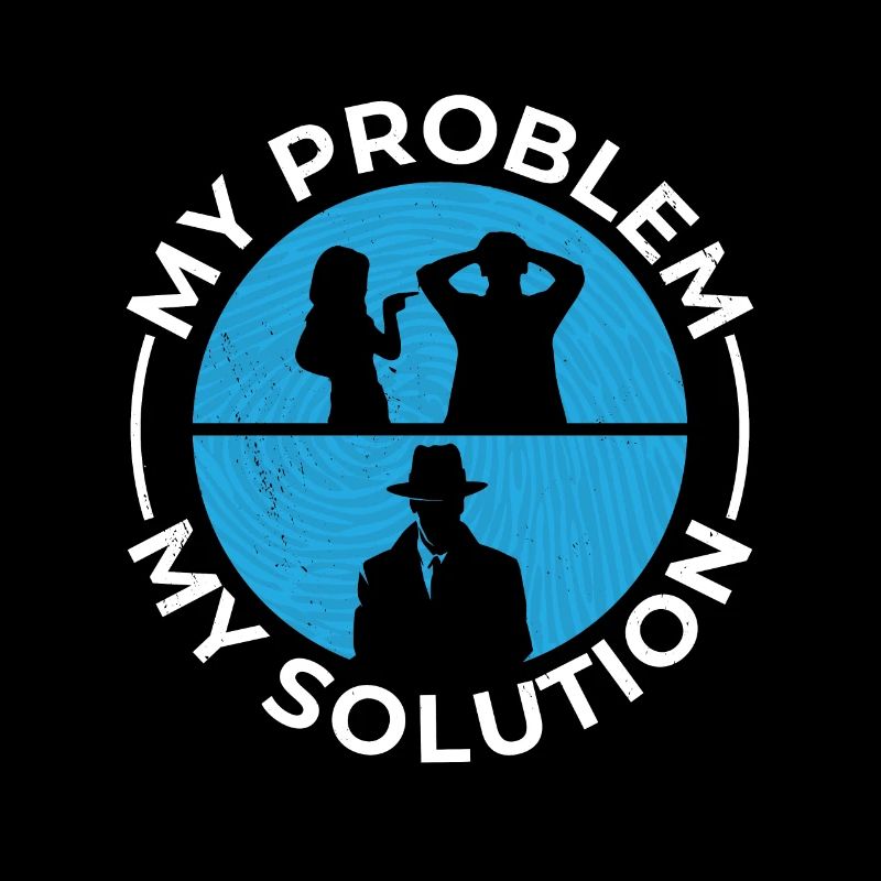 Detective My Problem My Solution Pictogram Dad Mom