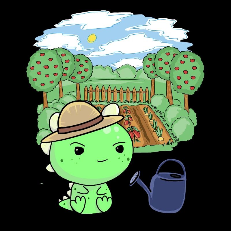 Drache Gärtner Gartenarbeit Hobbygärtner Kinder