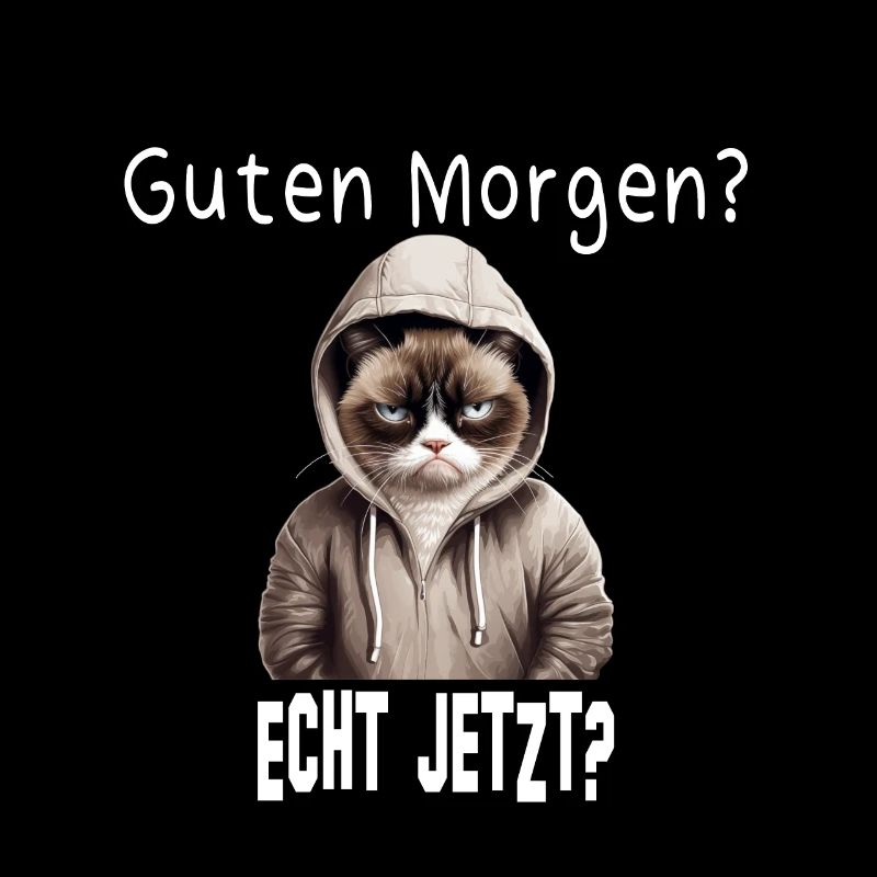 Langschläfer und Morgenmuffel grummelige Katze