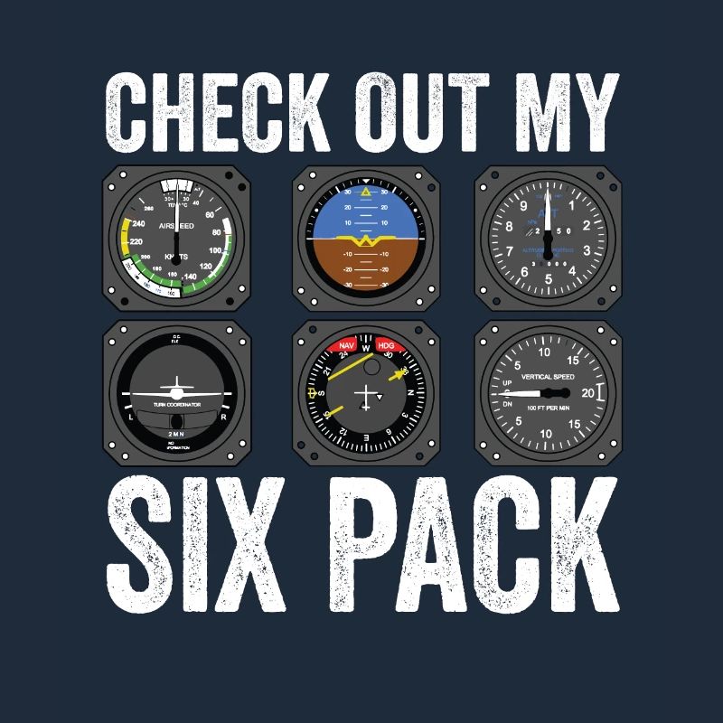 Funny Pilot Six Pack Aviation Flight Simulation