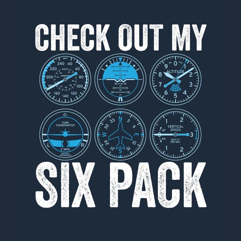 Funny Pilot Six Pack Aviation Flight Simulation
