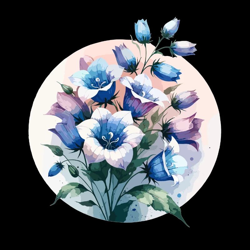 Glockenblume gezeichnet