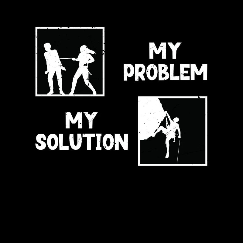 Grimpeur Mon problème Ma solution Pictogramme Papa