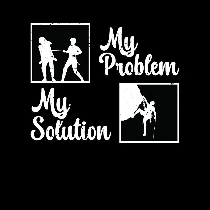 Rock Climber My Problem My Solution Pictogram Mom