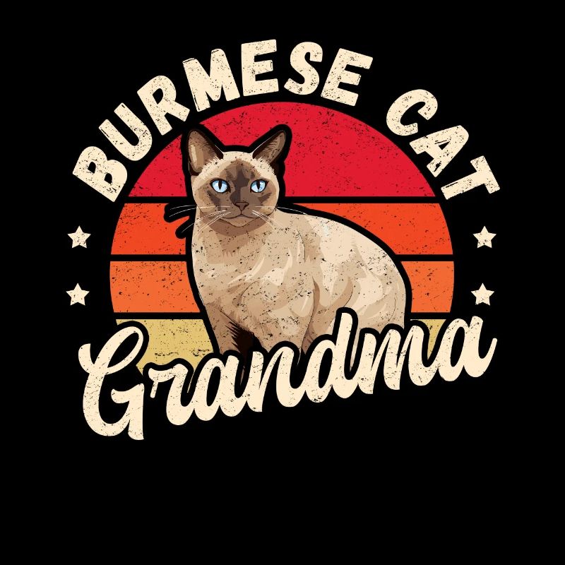 Burmese Oma Burma Katze Burma-Katzen Geschenk