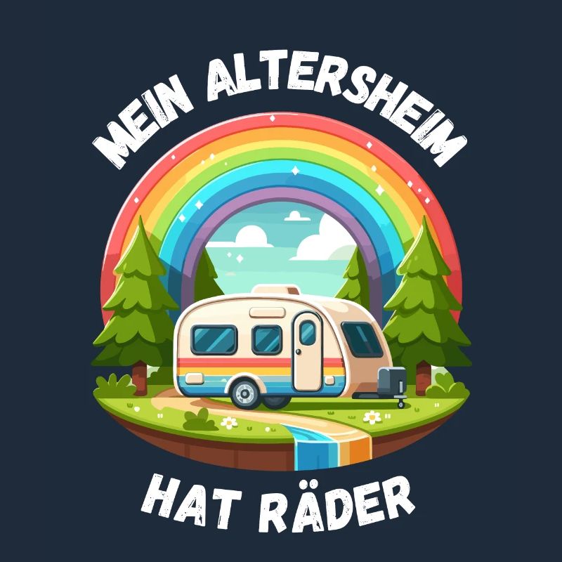 Pension Retirement Camping Caravan Rainbow Pensioner