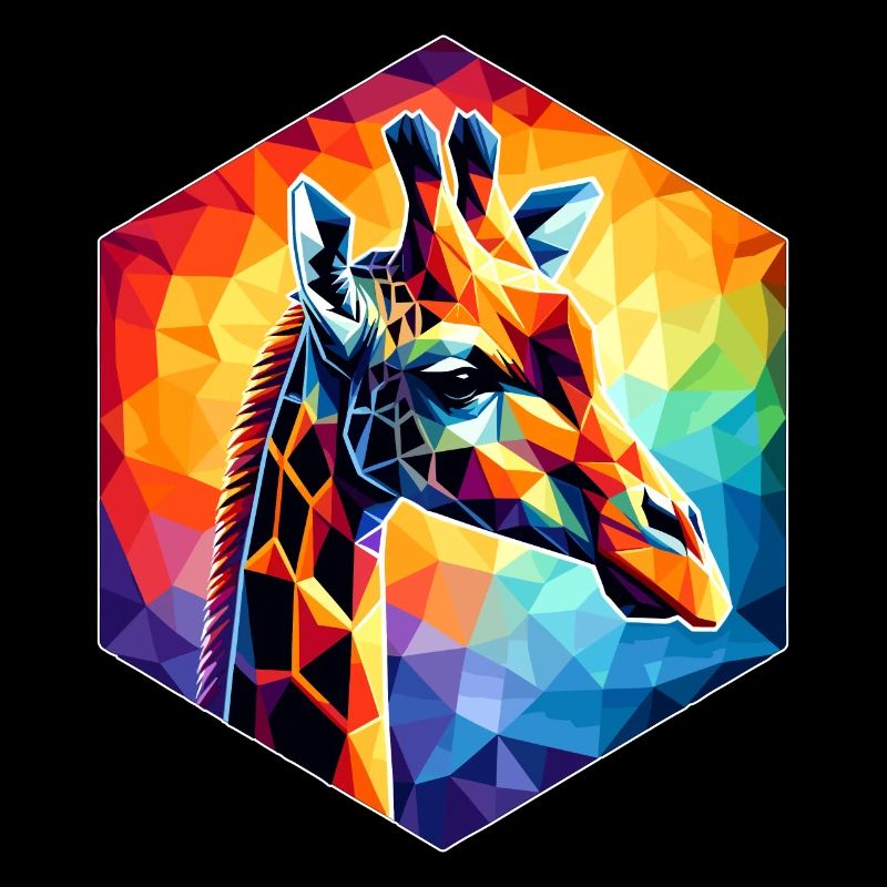 Girafe dans l’illustration polygonale