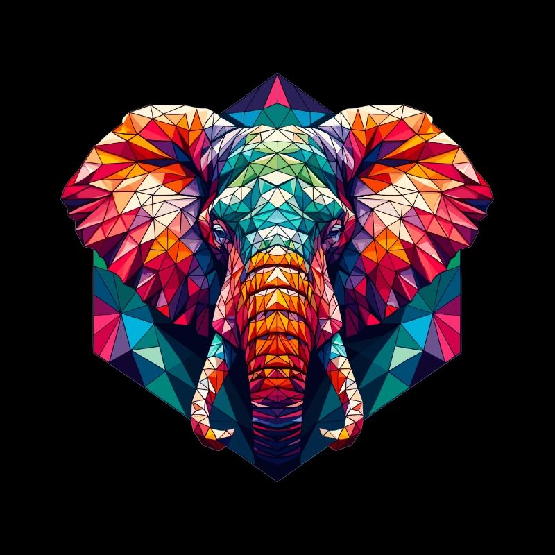 Éléphant dans l’illustration polygonale