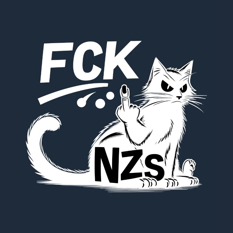 FCK NZS Statement Mit Stolzer Katze