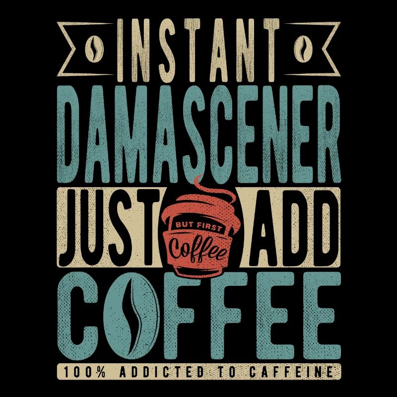 Instant-Damascener Fügen Sie einfach Kaffee hinzu
