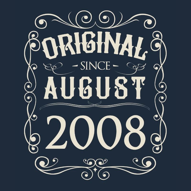 Vintage - Original since August 2008 Geburtstag