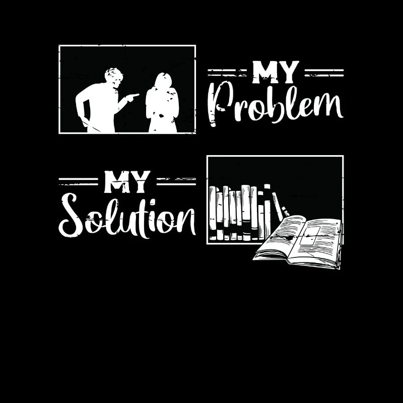 Librarian My Problem My Solution Pictogram Mom Dad