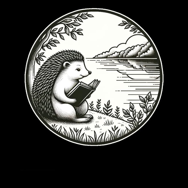 Hedgehog Wilderness Book Reading Seascape