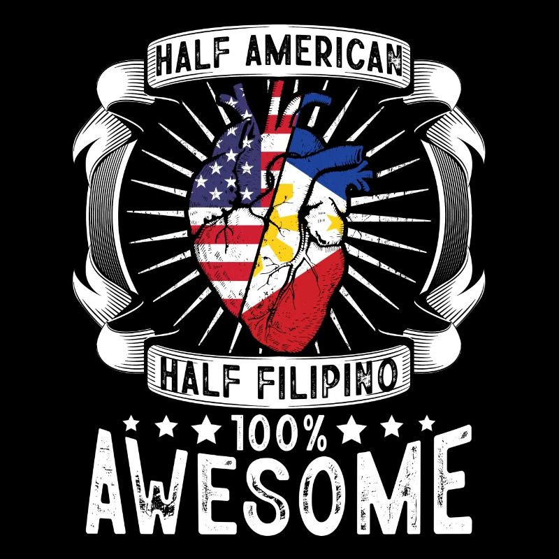 Philippines États-Unis Drapeau - Moitié Américain Moitié Philippin