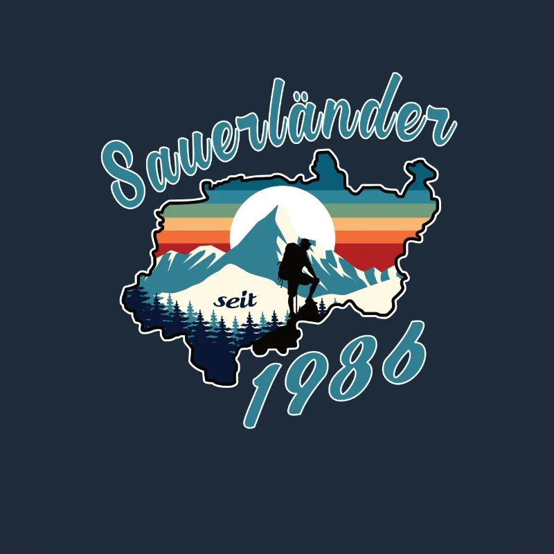 1986 Geburtstag Sauerländer Original Retro Sunset