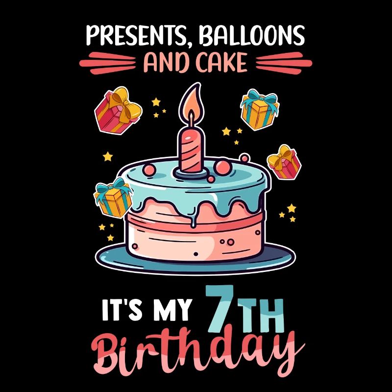 7. Geburtstag 7 Jahre alt Geschenkidee Geschenk