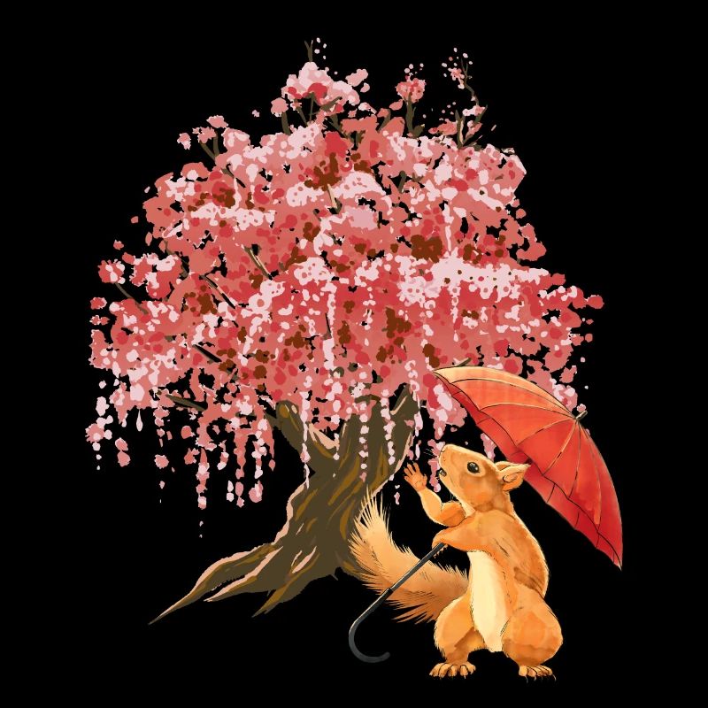 Eichhörnchen Regenschirm Wald