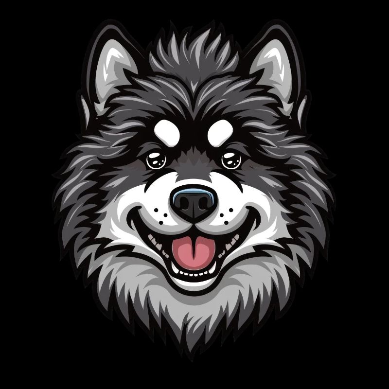 Wolfspitz Keeshond | Illustration de dessin animé
