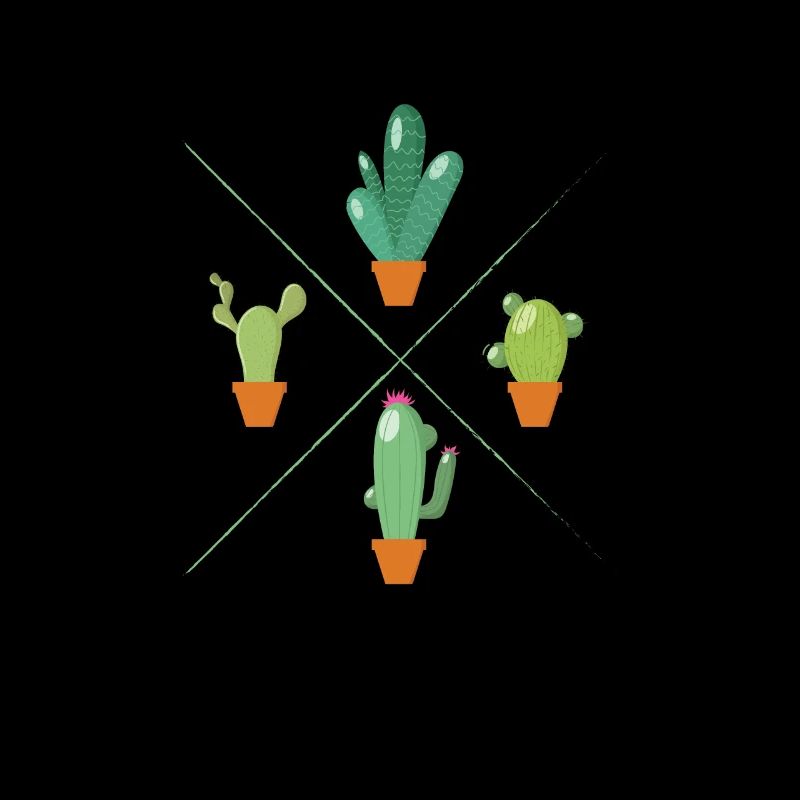 Jardinage de quatre cactus