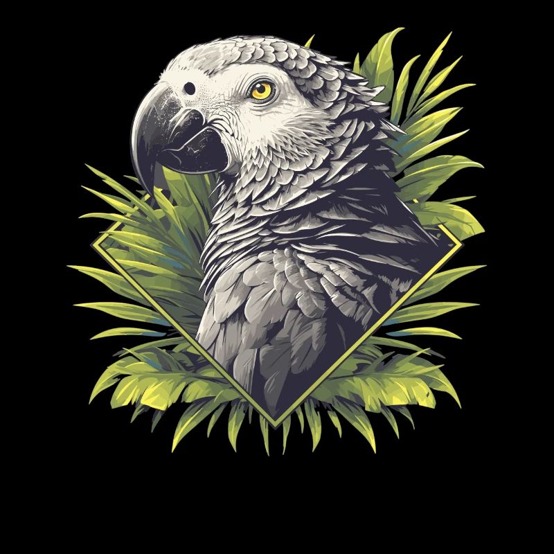 Perroquets gris d’Afrique