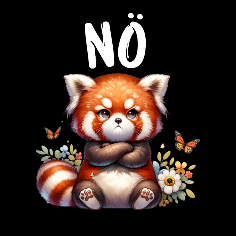 Panda roux Drôle de dicton Nope Renard de Feu