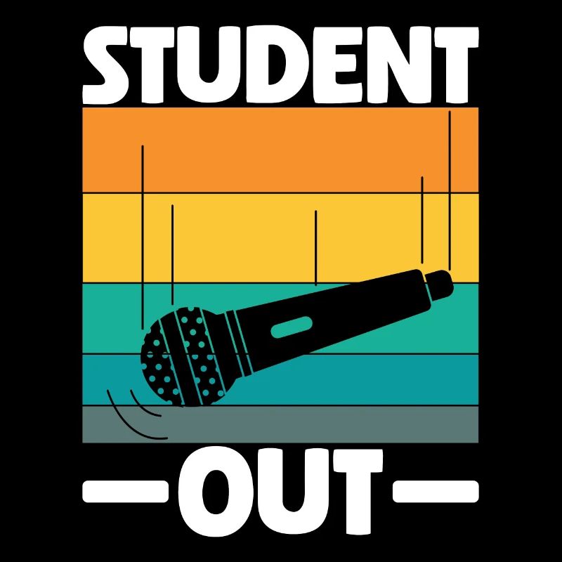 Student Out Mic Drop Retirement Graduation Degree