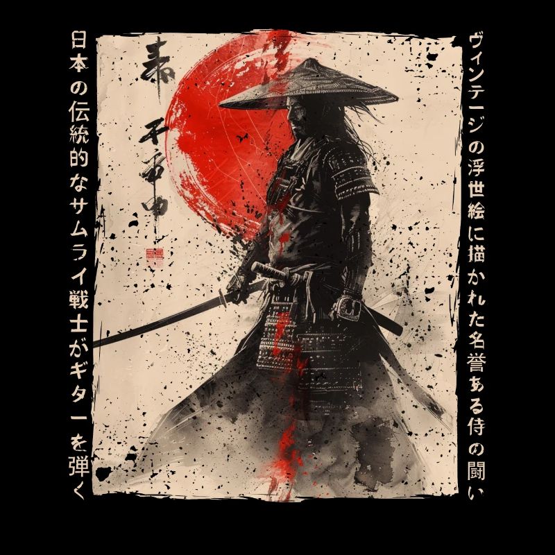Samurai Fighter - Illustration japonaise Ukiyo-e