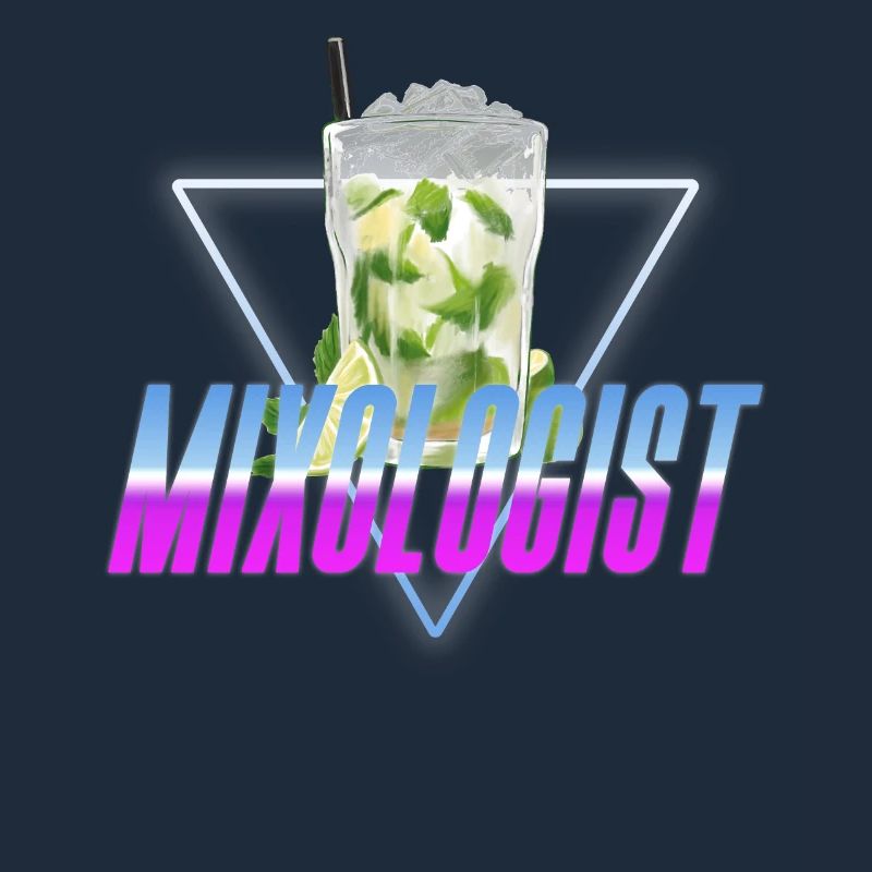 Bartender Mixologist 80s 90s Retro