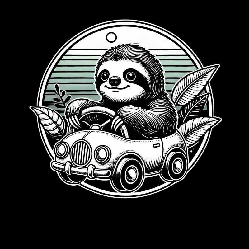 Faultier im Auto