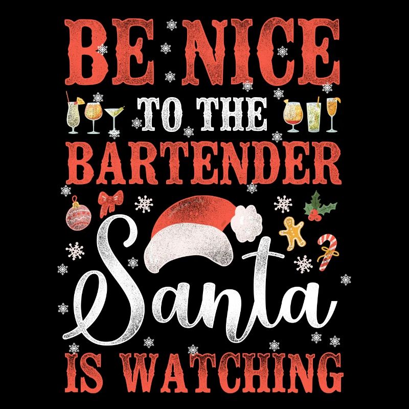 Bartender Mixologist Christmas Be