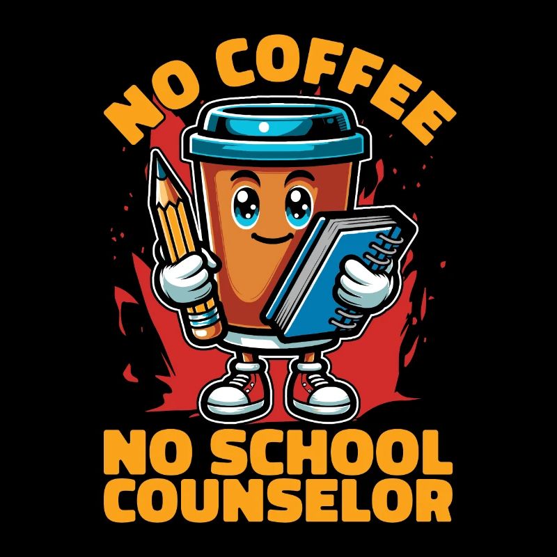School Counselor No Coffee Therapist Coffee Lover