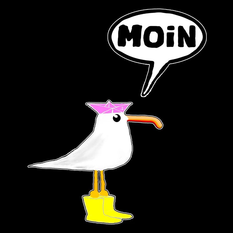 Moin Seagull Bottes Speech Bubble Femmes Bottes en caoutchouc