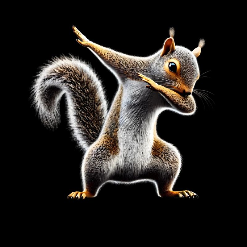 Lustiges Dabbing Eichhörnchen Tierliebhaber Tiere