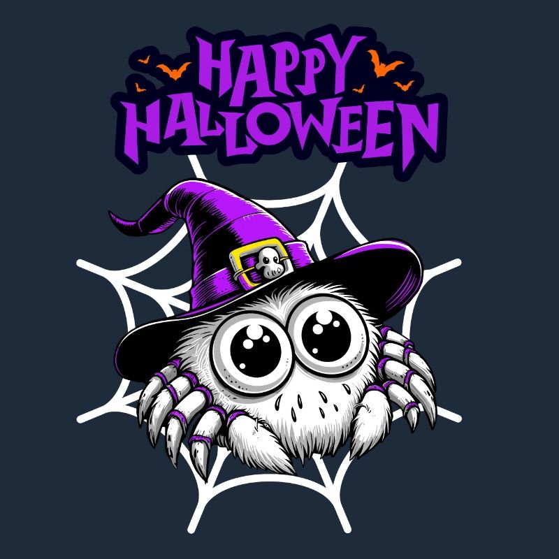 Happy Halloween Spider Witch Witch Hat Kids Funny