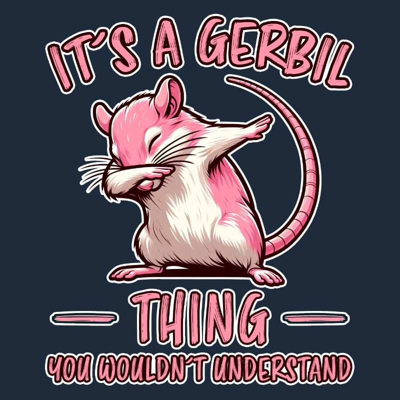 Dabbing Gerbil Saying Racing Rat Gerbil Gift