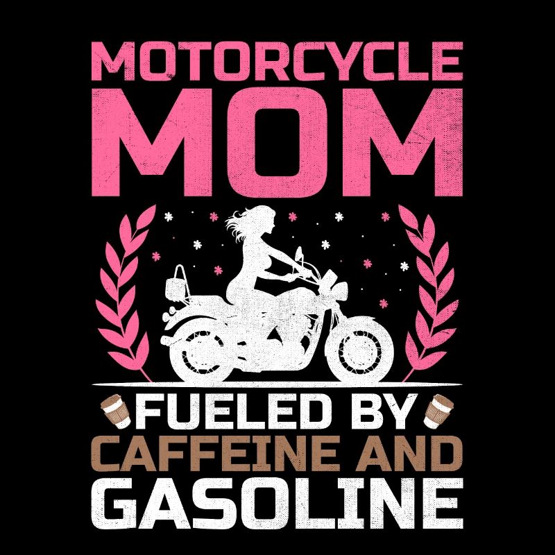 Motorrad-Mutter Angetrieben von Koffein Und Benzin Bik