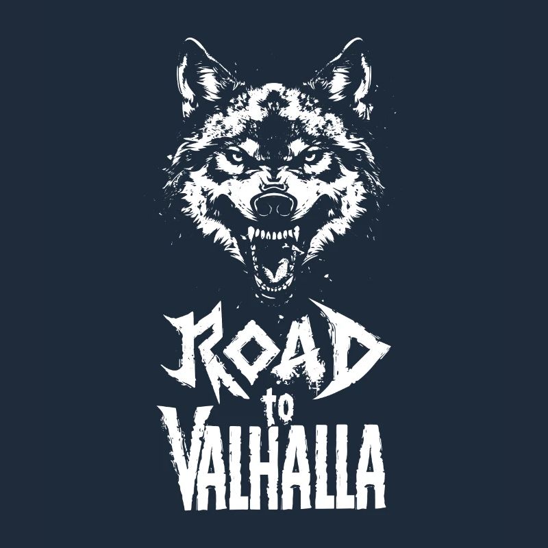 Aggressiver Wikinger Wolf Road to Valhalla