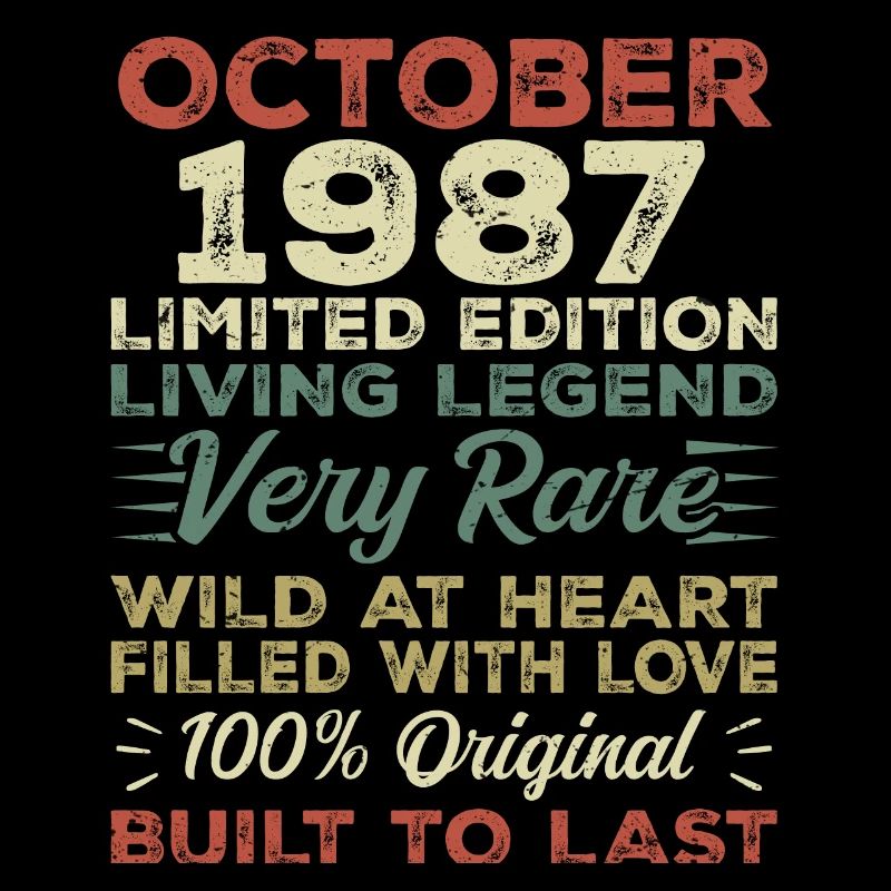 1987 Octobre 1987 Anniversaire Octobre 1987 Original