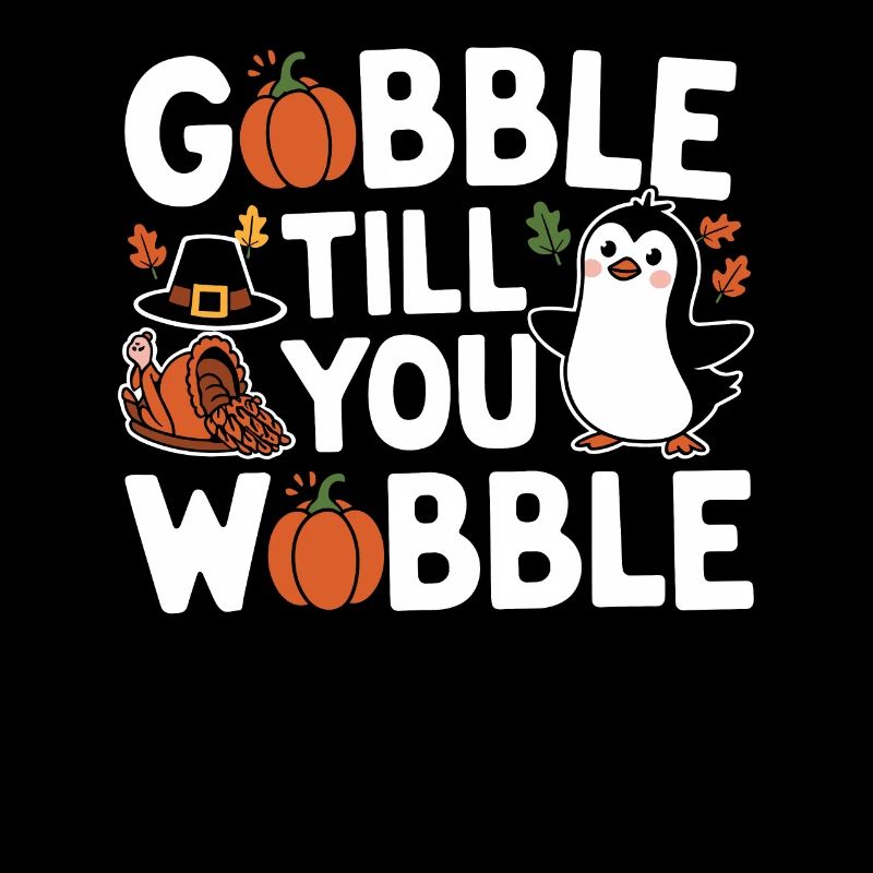 pingouin Thanksgiving gobble jusqu’à ce que vous vacilliez