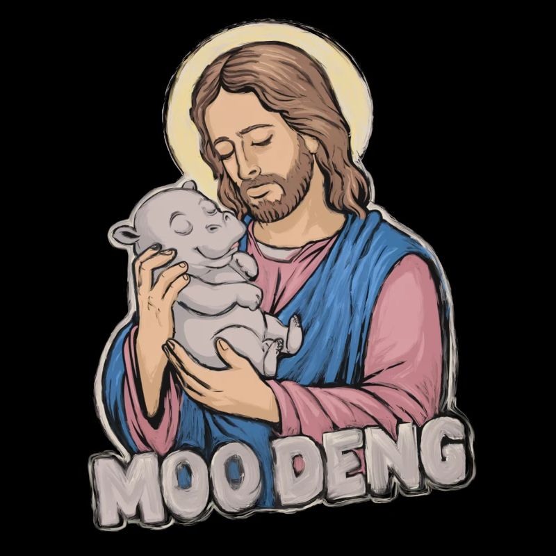 Hippo Baby Moo Deng Tierfreund Geschenkidee