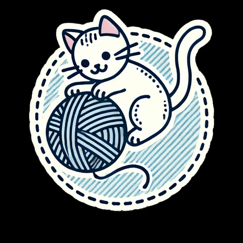 Mignon chaton blanc jouant avec un fil