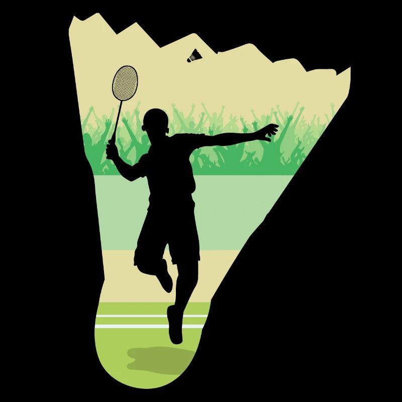 Badminton Retro Shuttlecock Player