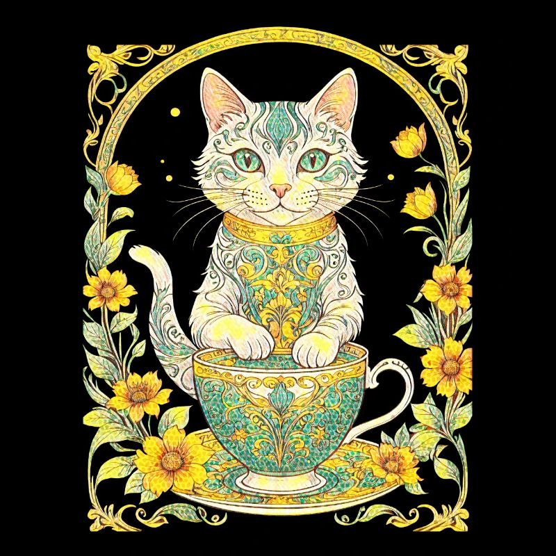 Elegant Tea Time for Cats Elegant Feline Tea