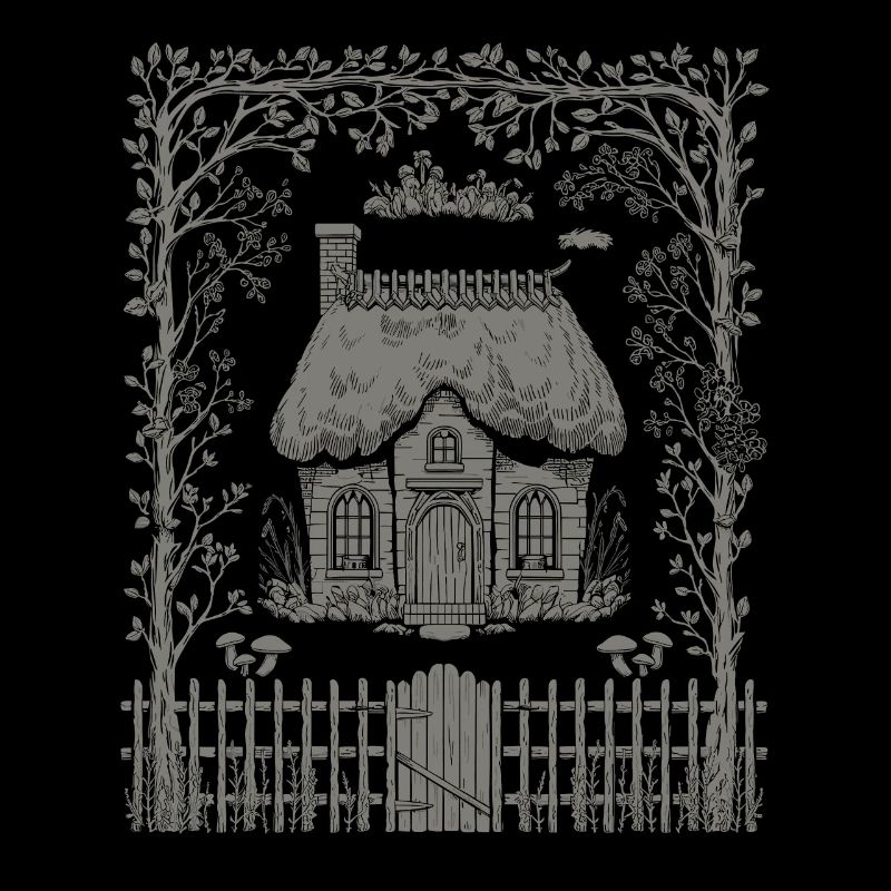 Maison de conte de fées Cottagecore sombre dans les bois