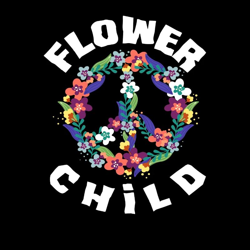 Enfant de la fleur Signe de paix de l’enfant de la fleur