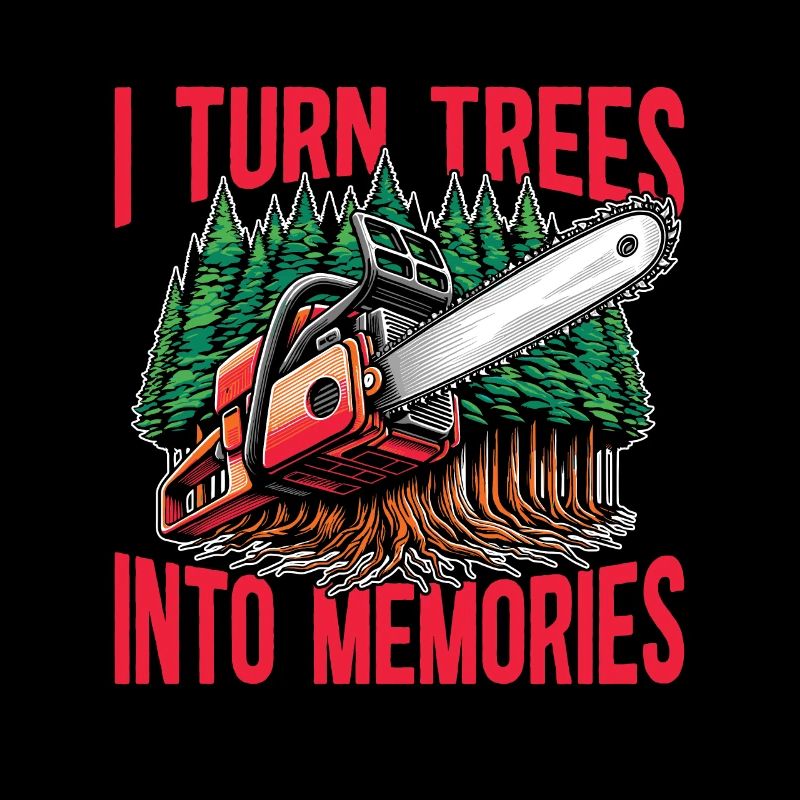 Exploitation forestière Je transforme les arbres en souvenirs Travailleur forestier