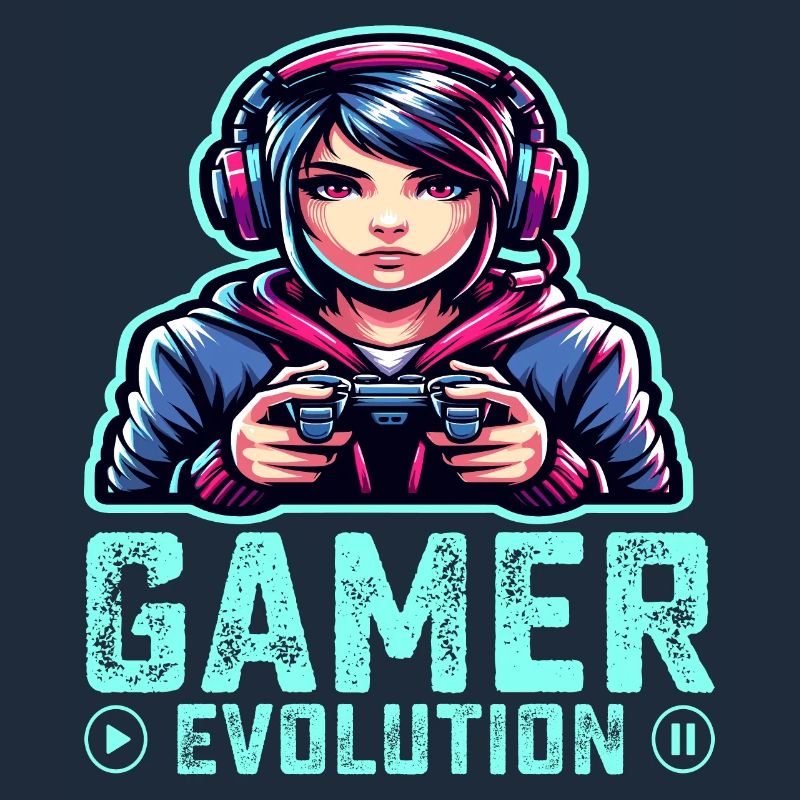 Évolution d’un gamer, design de jeu cool