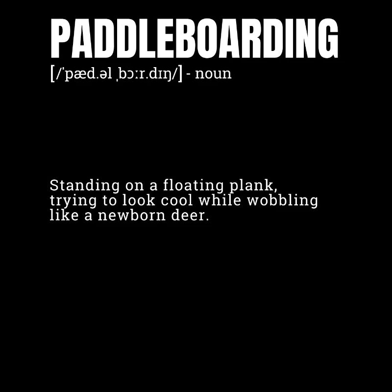 Définition du dictionnaire de paddleboard amusant