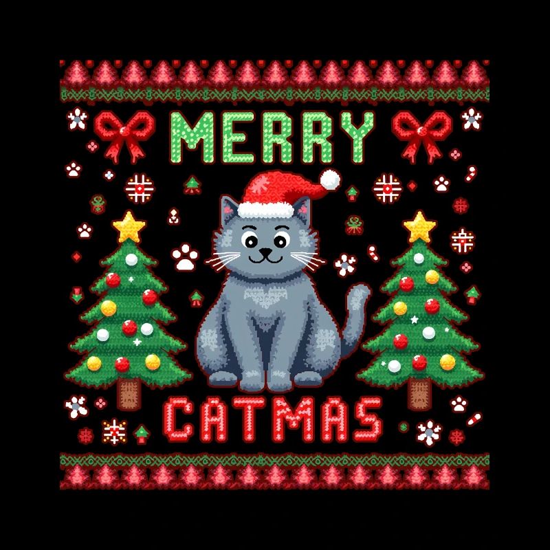 Merry Catmas – Katze unter dem Weihnachtsbaum