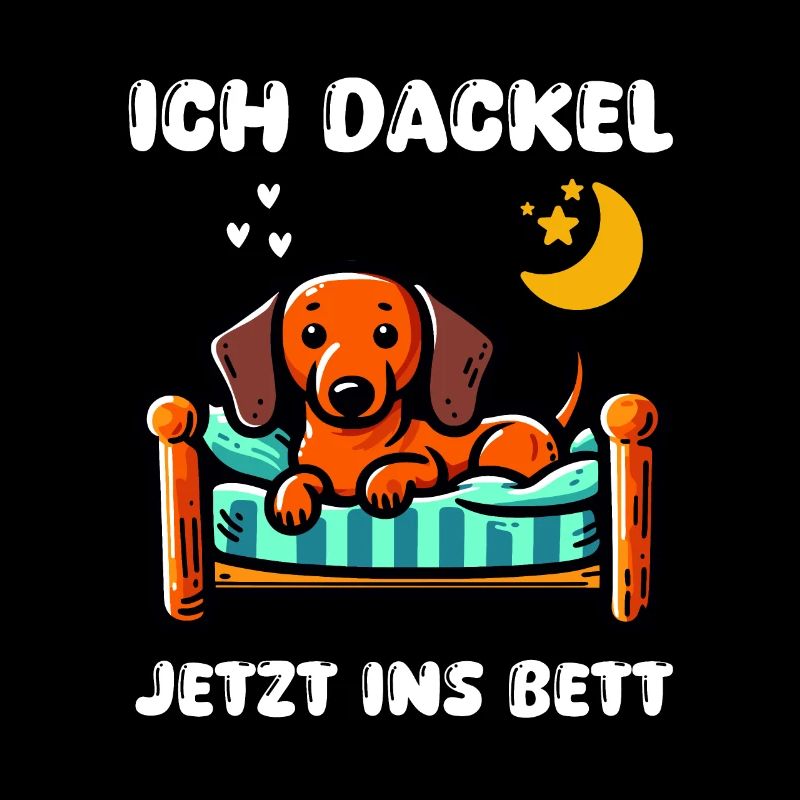Chien Teckel Teckel Amis Lit Fatigué Sommeil Tenue